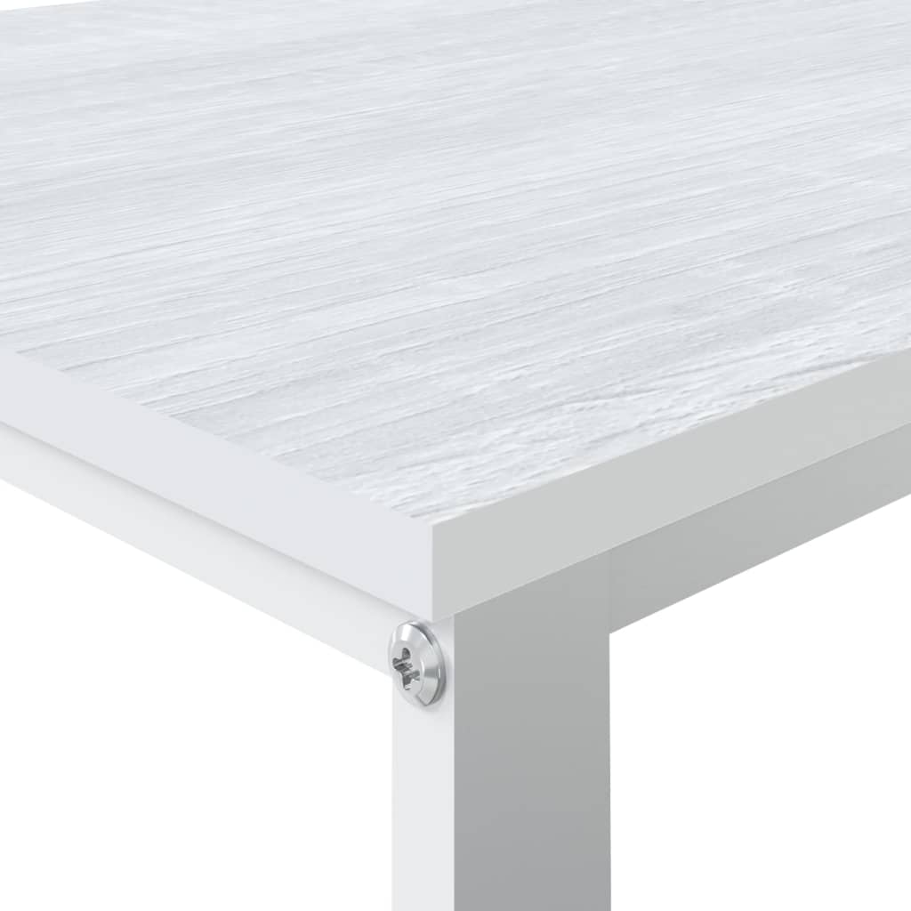 vidaXL Birou de computer, alb, 110x60x73 cm, lemn prelucrat
