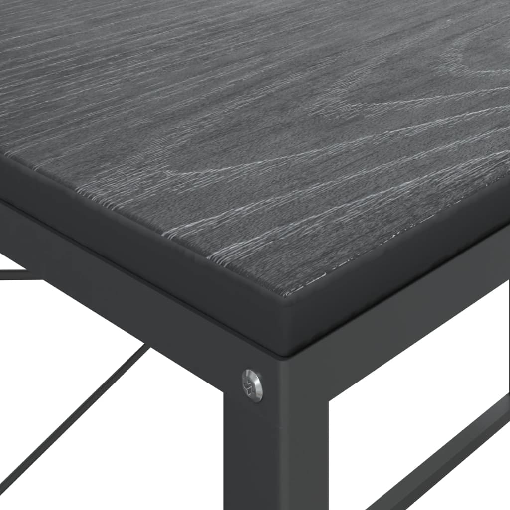 vidaXL Birou de computer, negru, 110x60x70 cm, lemn prelucrat