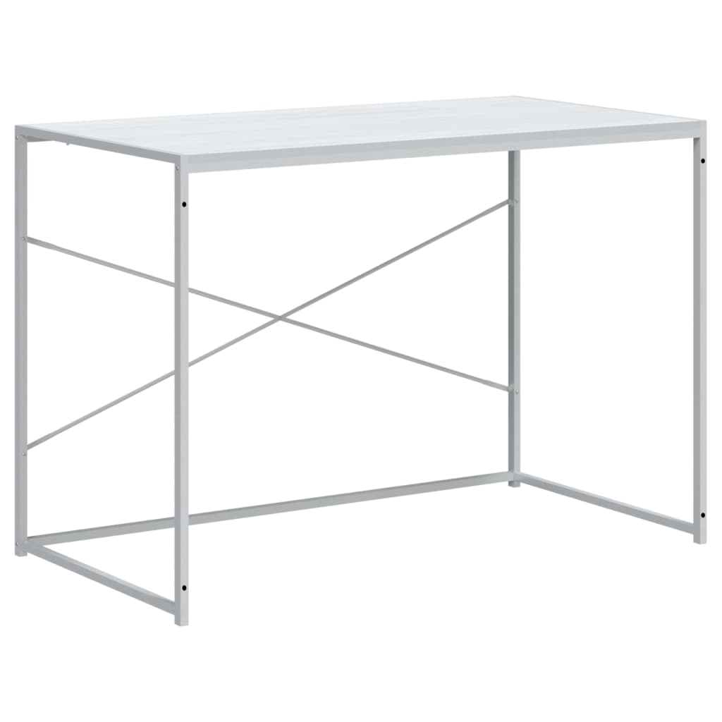 vidaXL Birou de computer, alb, 110x60x70 cm, lemn prelucrat vidaXL Birou de computer, alb, 110x60x70 cm, lemn prelucrat