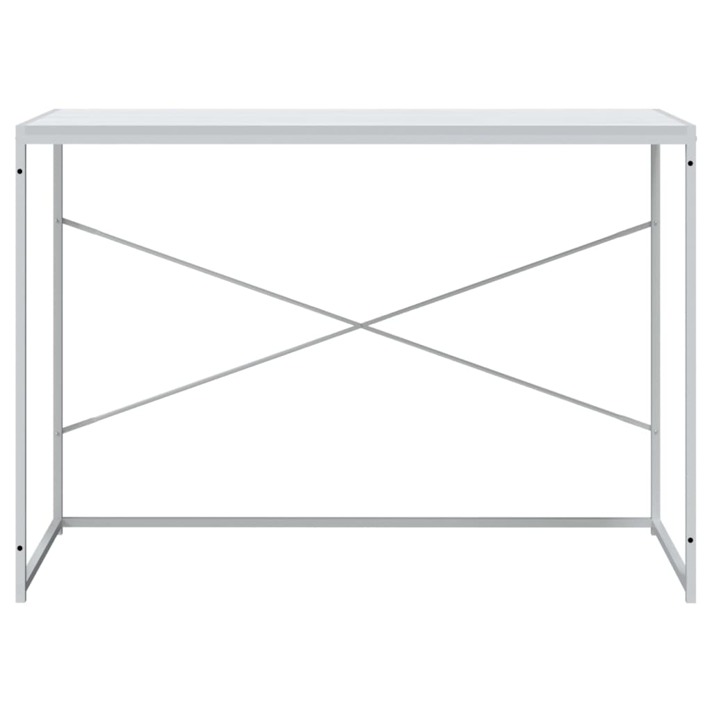 vidaXL Birou de computer, alb, 110x60x70 cm, lemn prelucrat vidaXL Birou de computer, alb, 110x60x70 cm, lemn prelucrat