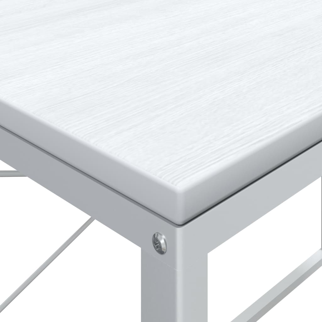 vidaXL Birou de computer, alb, 110x60x70 cm, lemn prelucrat vidaXL Birou de computer, alb, 110x60x70 cm, lemn prelucrat