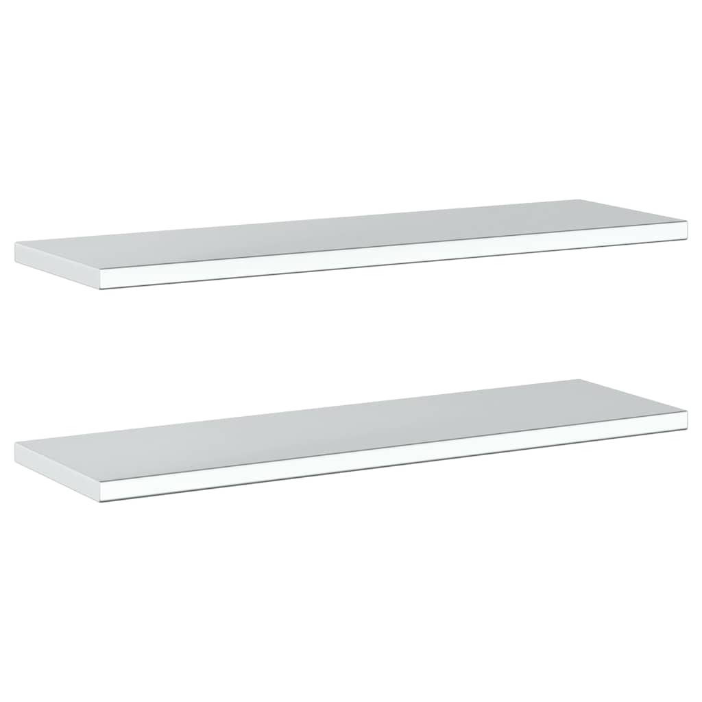 vidaXL Rafturi de perete 2 buc., 100x30x3 cm, argintiu oțel inoxidabil vidaXL Rafturi de perete 2 buc., 100x30x3 cm, argintiu oțel inoxidabil