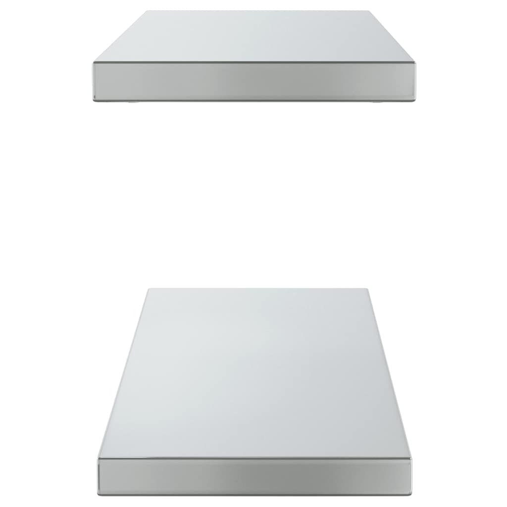 vidaXL Rafturi de perete, 2 buc. 75x23,5x3 cm argintiu oțel inoxidabil vidaXL Rafturi de perete, 2 buc. 75x23,5x3 cm argintiu oțel inoxidabil