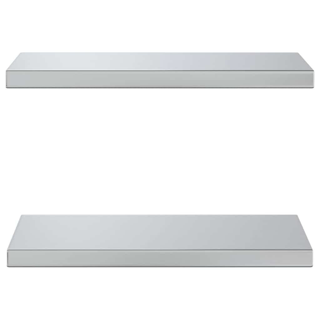 vidaXL Rafturi de perete, 2 buc. 50x23,5x3 cm argintiu oțel inoxidabil