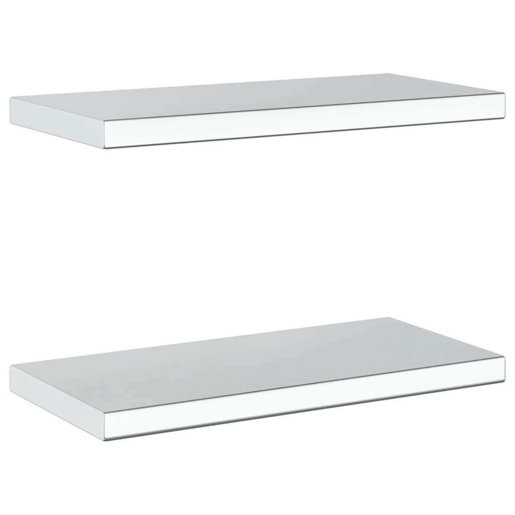 vidaXL Rafturi de perete, 2 buc. 50x23,5x3 cm argintiu oțel inoxidabil