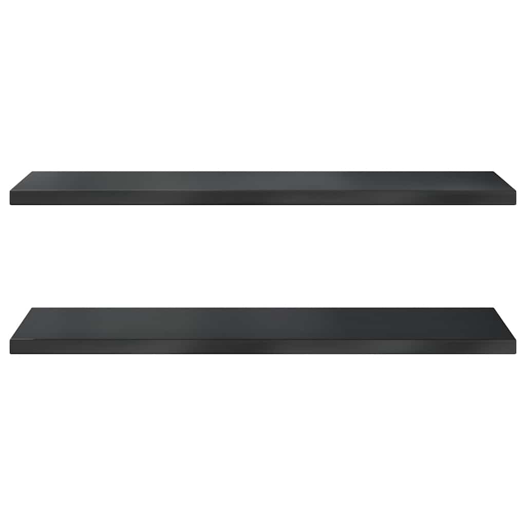 vidaXL Rafturi de perete 2 buc., 100x40x3 cm, negru oțel inoxidabil vidaXL Rafturi de perete 2 buc., 100x40x3 cm, negru oțel inoxidabil