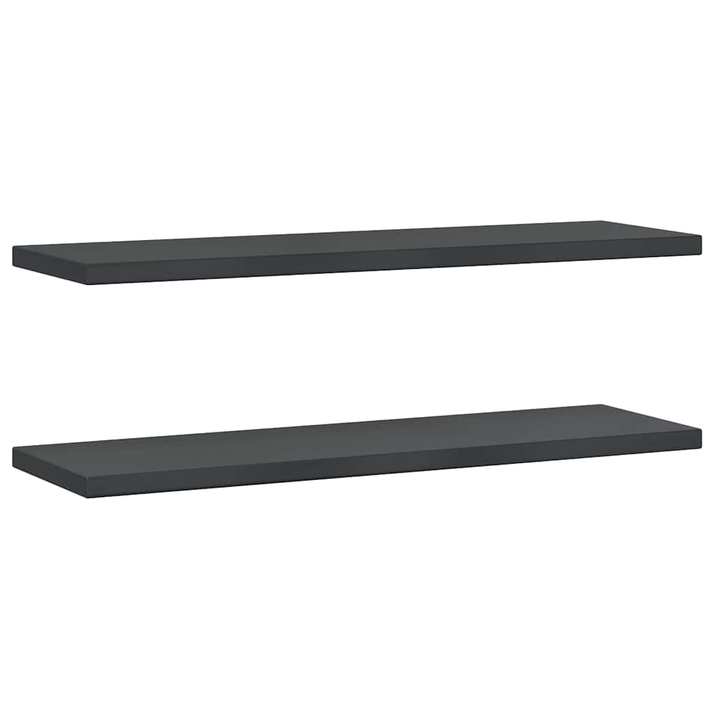 vidaXL Rafturi de perete 2 buc., 100x30x3 cm, negru oțel inoxidabil vidaXL Rafturi de perete 2 buc., 100x30x3 cm, negru oțel inoxidabil