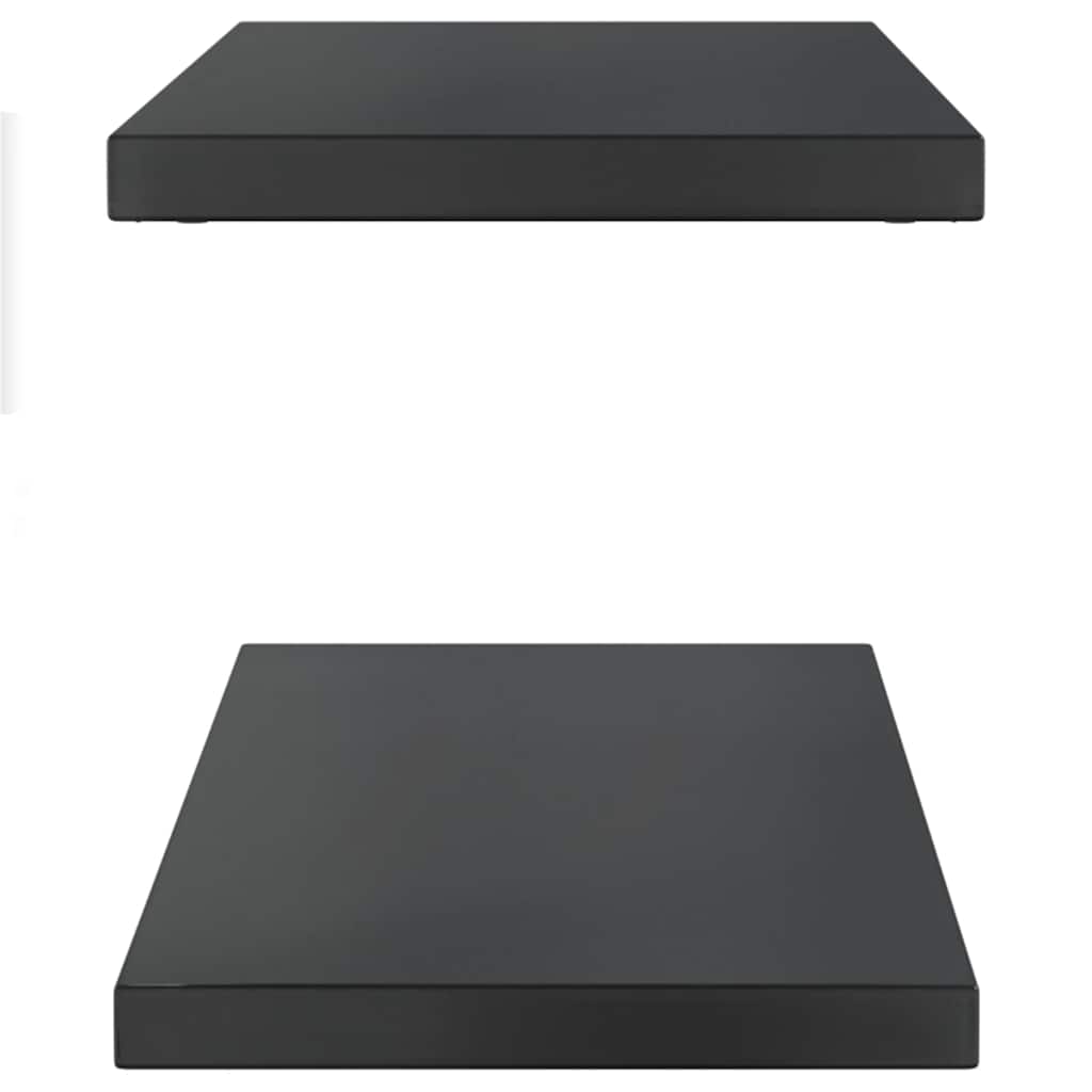 vidaXL Rafturi de perete 2 buc., 100x30x3 cm, negru oțel inoxidabil vidaXL Rafturi de perete 2 buc., 100x30x3 cm, negru oțel inoxidabil