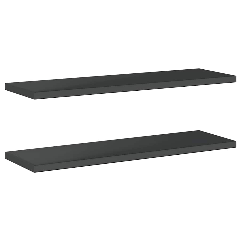 vidaXL Rafturi de perete 2 buc., 100x30x3 cm, negru oțel inoxidabil vidaXL Rafturi de perete 2 buc., 100x30x3 cm, negru oțel inoxidabil