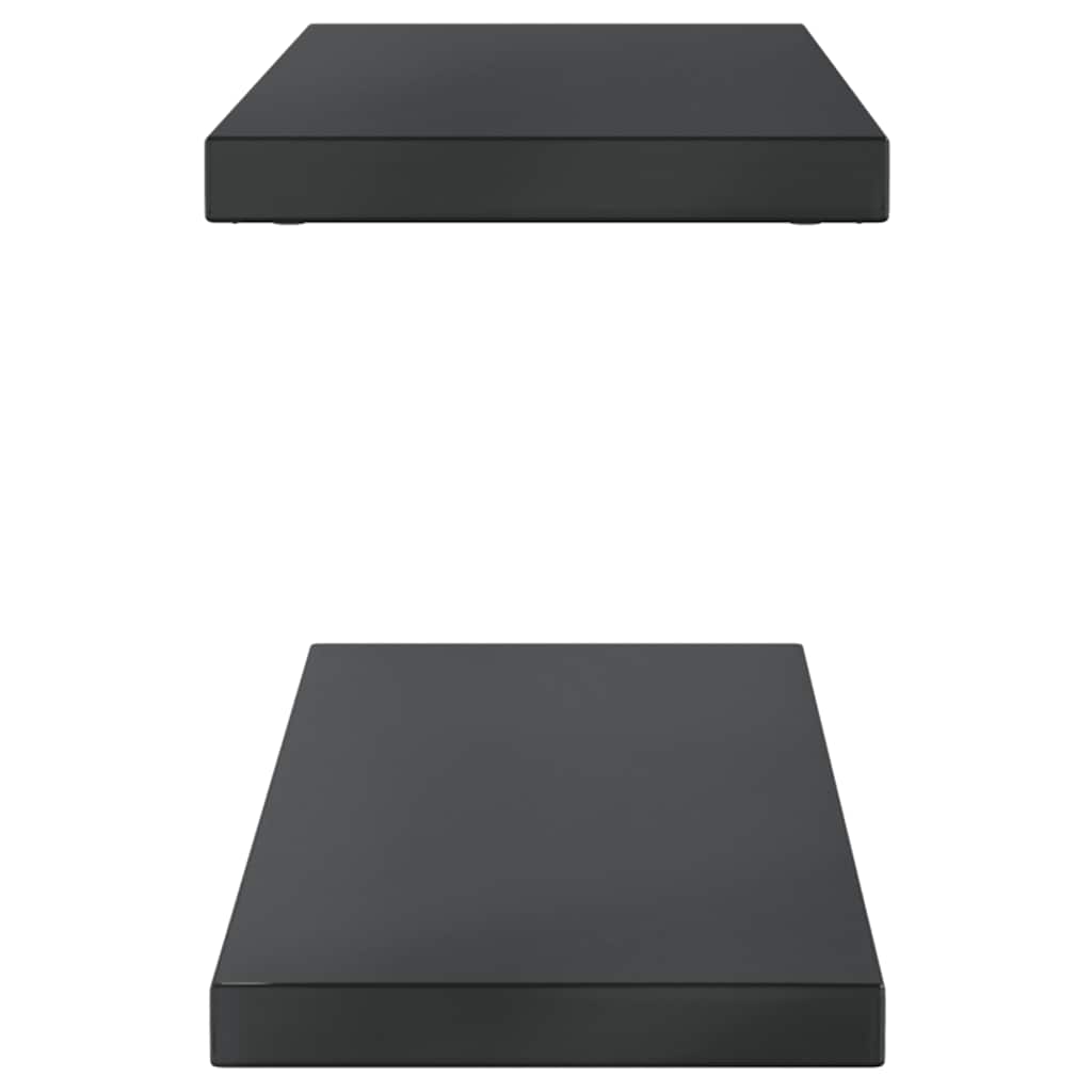 vidaXL Rafturi de perete 2 buc., 100x23,5x3cm, negru oțel inoxidabil vidaXL Rafturi de perete 2 buc., 100x23,5x3cm, negru oțel inoxidabil