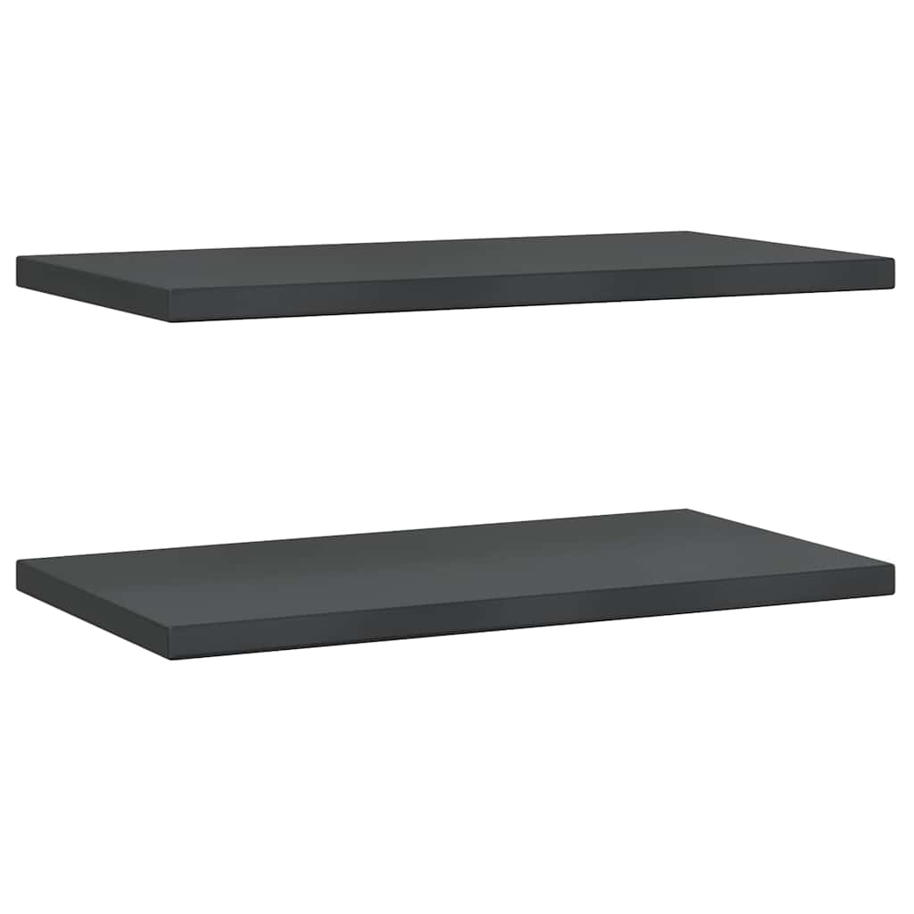 vidaXL Rafturi de perete 2 buc., 75x40x3 cm, negru oțel inoxidabil vidaXL Rafturi de perete 2 buc., 75x40x3 cm, negru oțel inoxidabil
