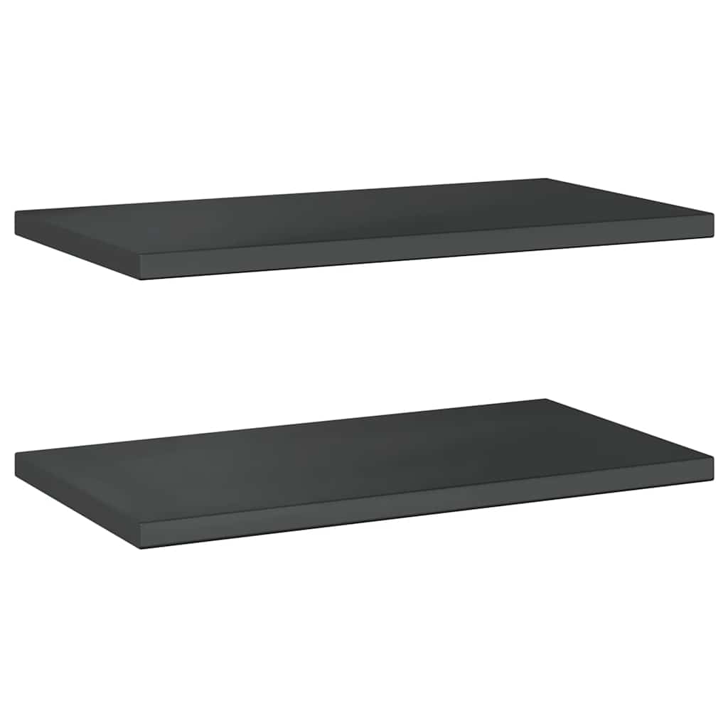 vidaXL Rafturi de perete 2 buc., 75x40x3 cm, negru oțel inoxidabil vidaXL Rafturi de perete 2 buc., 75x40x3 cm, negru oțel inoxidabil