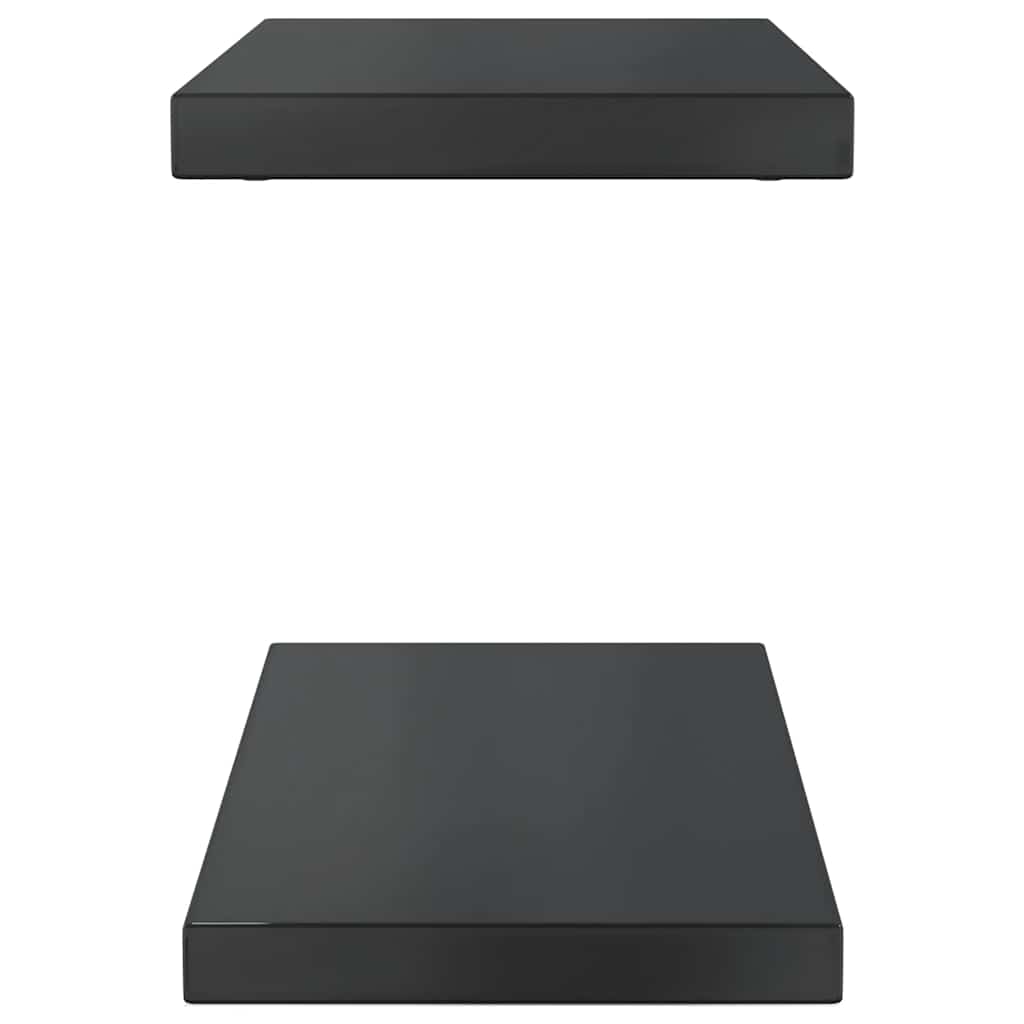 vidaXL Rafturi de perete, 2 buc., 50x23,5x3 cm, negru oțel inoxidabil vidaXL Rafturi de perete, 2 buc., 50x23,5x3 cm, negru oțel inoxidabil