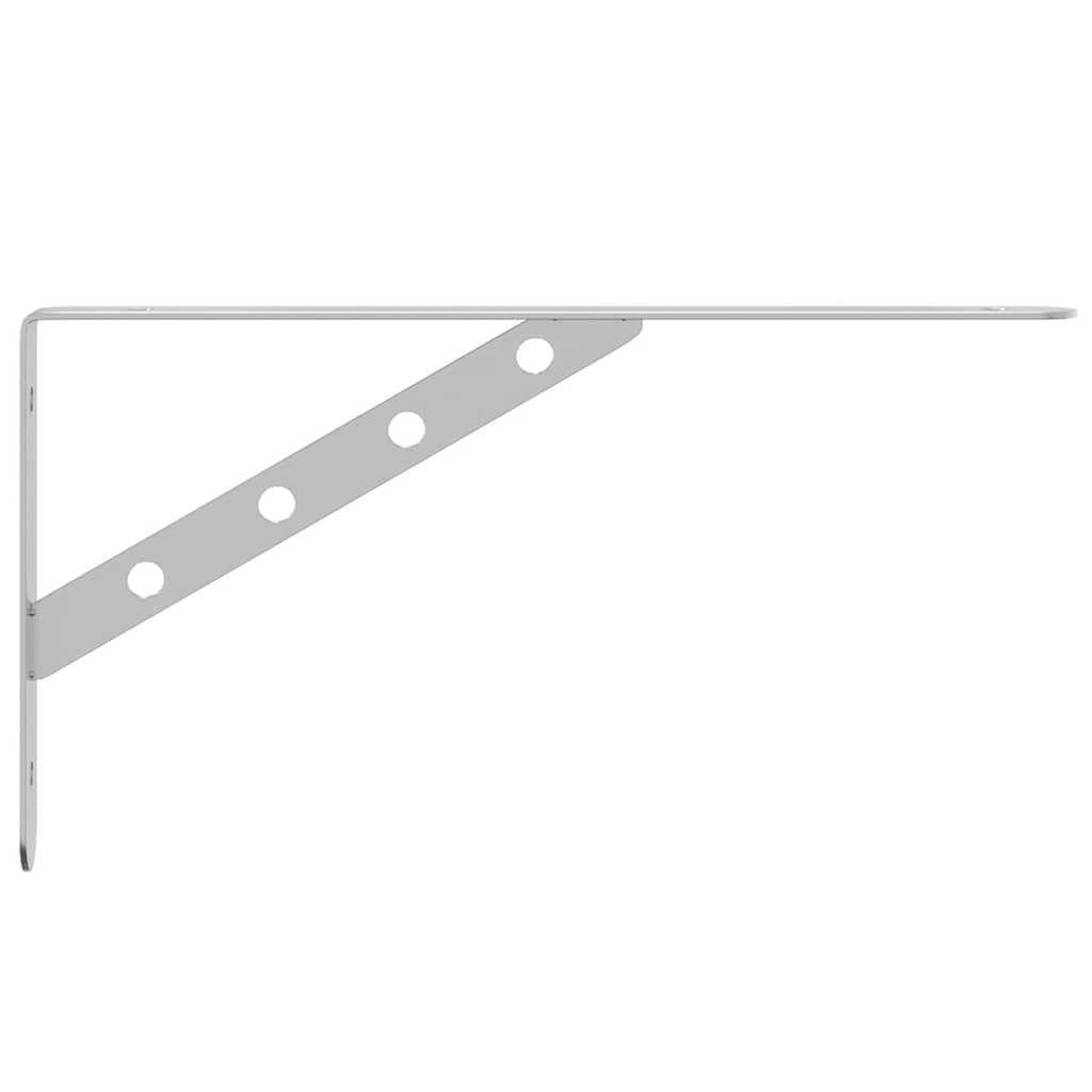 vidaXL Suporturi rafturi, 4 buc., 30x2,5x15,5 cm argintiu oțel inox. vidaXL Suporturi rafturi, 4 buc., 30x2,5x15,5 cm argintiu oțel inox.