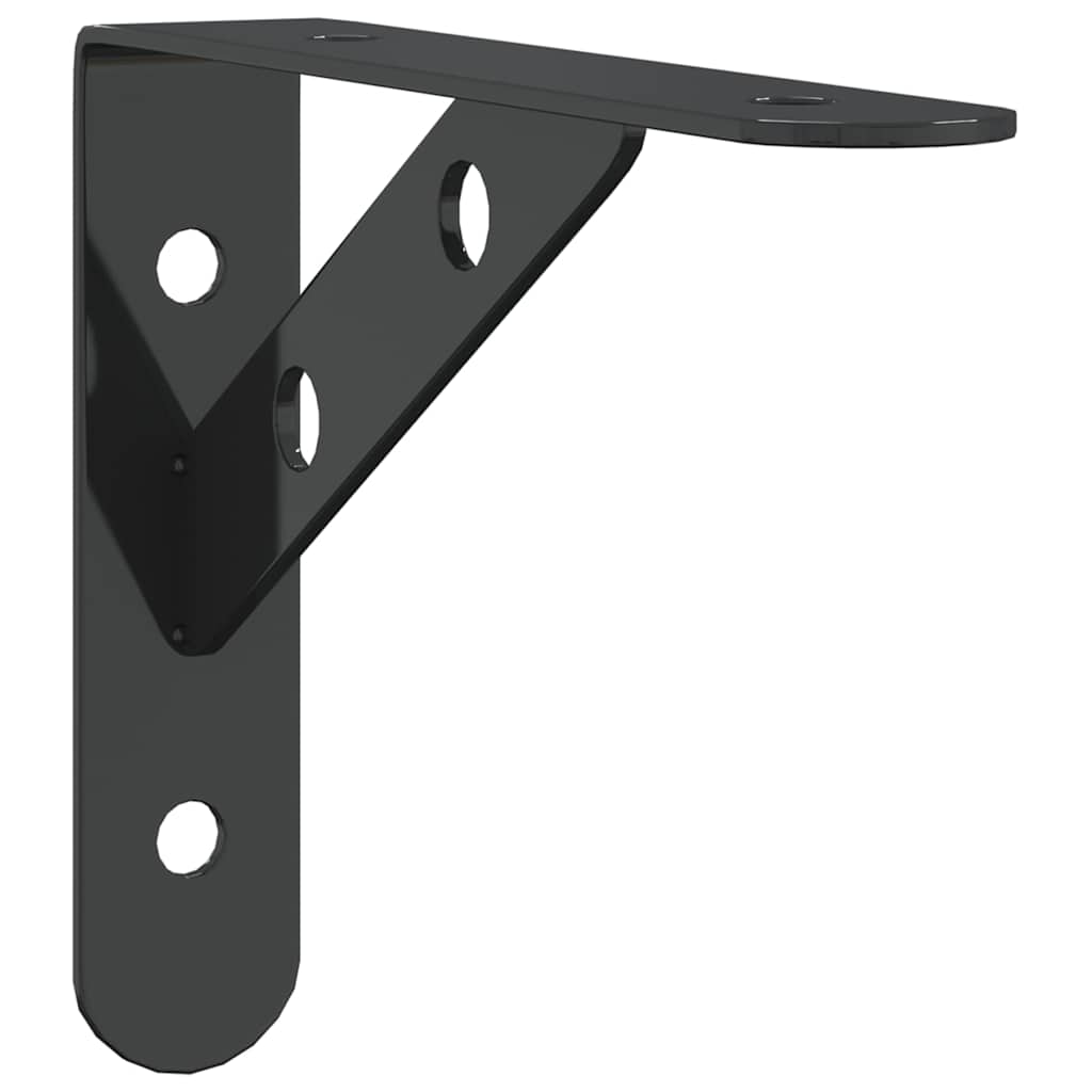 vidaXL Suporturi rafturi, 4 buc., 15x2,5x11,5 cm negru oțel inoxidabil vidaXL Suporturi rafturi, 4 buc., 15x2,5x11,5 cm negru oțel inoxidabil