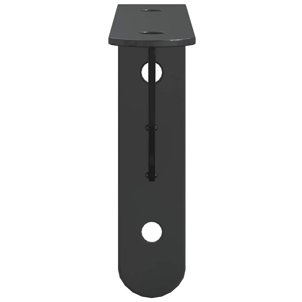 vidaXL Suporturi rafturi, 4 buc., 15x2,5x11,5 cm negru oțel inoxidabil vidaXL Suporturi rafturi, 4 buc., 15x2,5x11,5 cm negru oțel inoxidabil