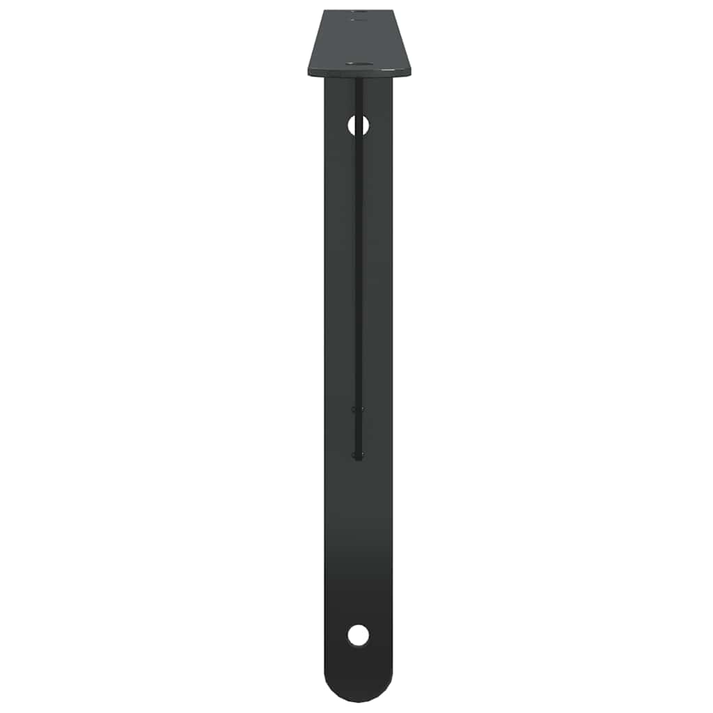 vidaXL Suporturi rafturi, 4 buc., 40x2,5x25 cm, negru, oțel inoxidabil vidaXL Suporturi rafturi, 4 buc., 40x2,5x25 cm, negru, oțel inoxidabil