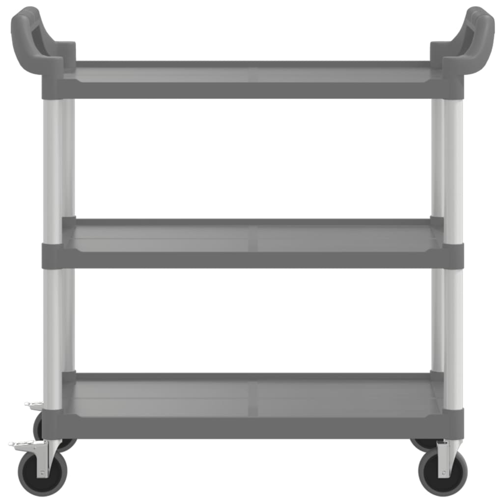 vidaXL Cărucior cu 3 niveluri, gri, 99x50x96 cm, aluminiu vidaXL Cărucior cu 3 niveluri, gri, 99x50x96 cm, aluminiu