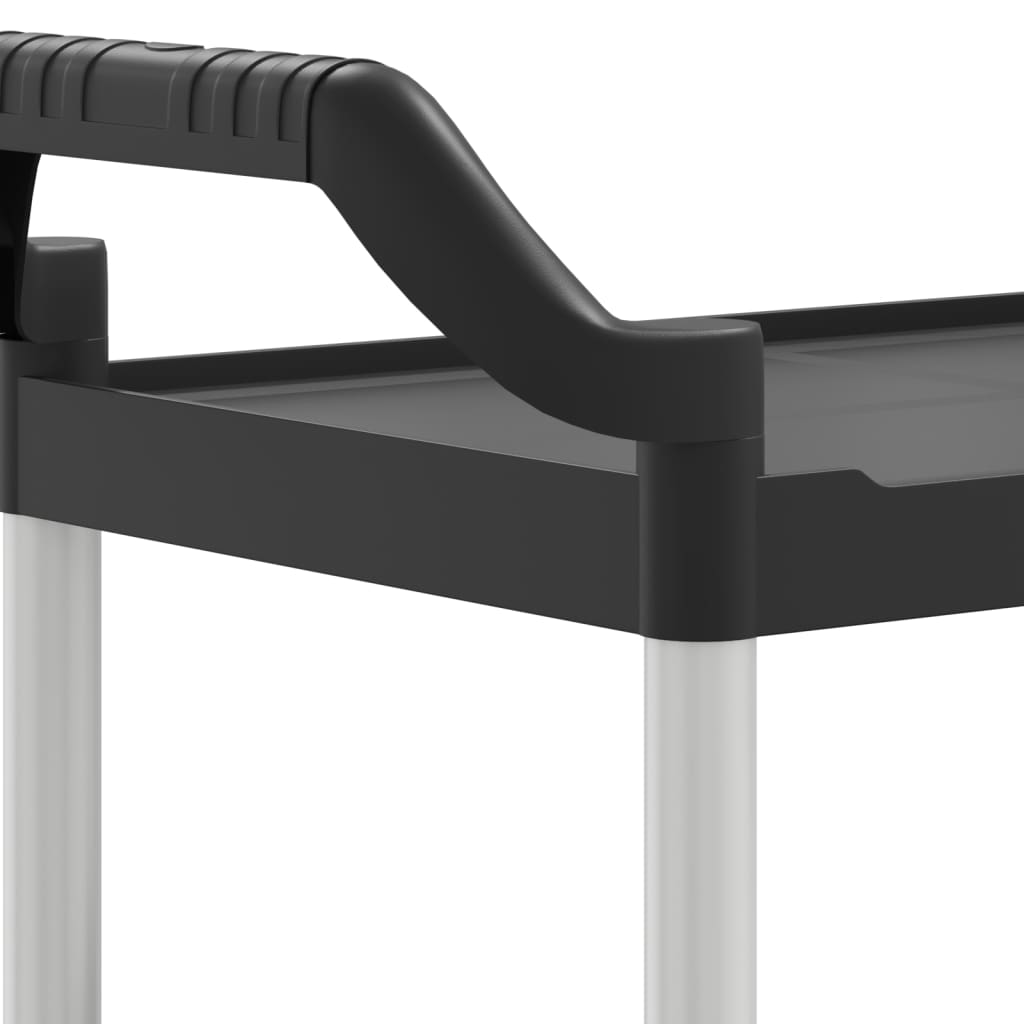 vidaXL Cărucior cu 3 niveluri, negru, 81x41x92 cm, aluminiu vidaXL Cărucior cu 3 niveluri, negru, 81x41x92 cm, aluminiu