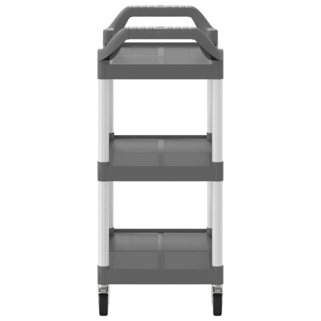 vidaXL Cărucior cu 3 niveluri, gri, 81x41x92 cm, aluminiu
