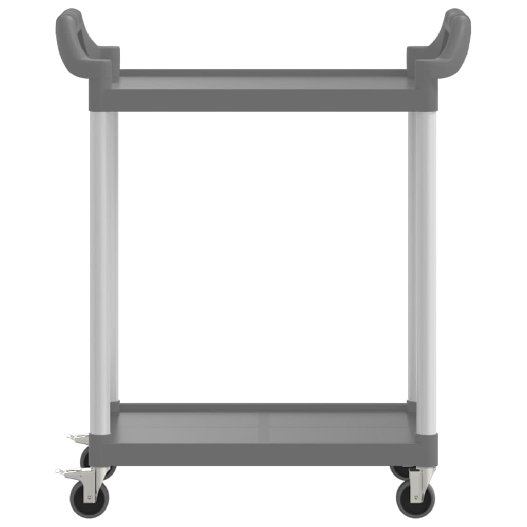 vidaXL Cărucior cu 2 niveluri, gri, 81x41x92 cm, aluminiu
