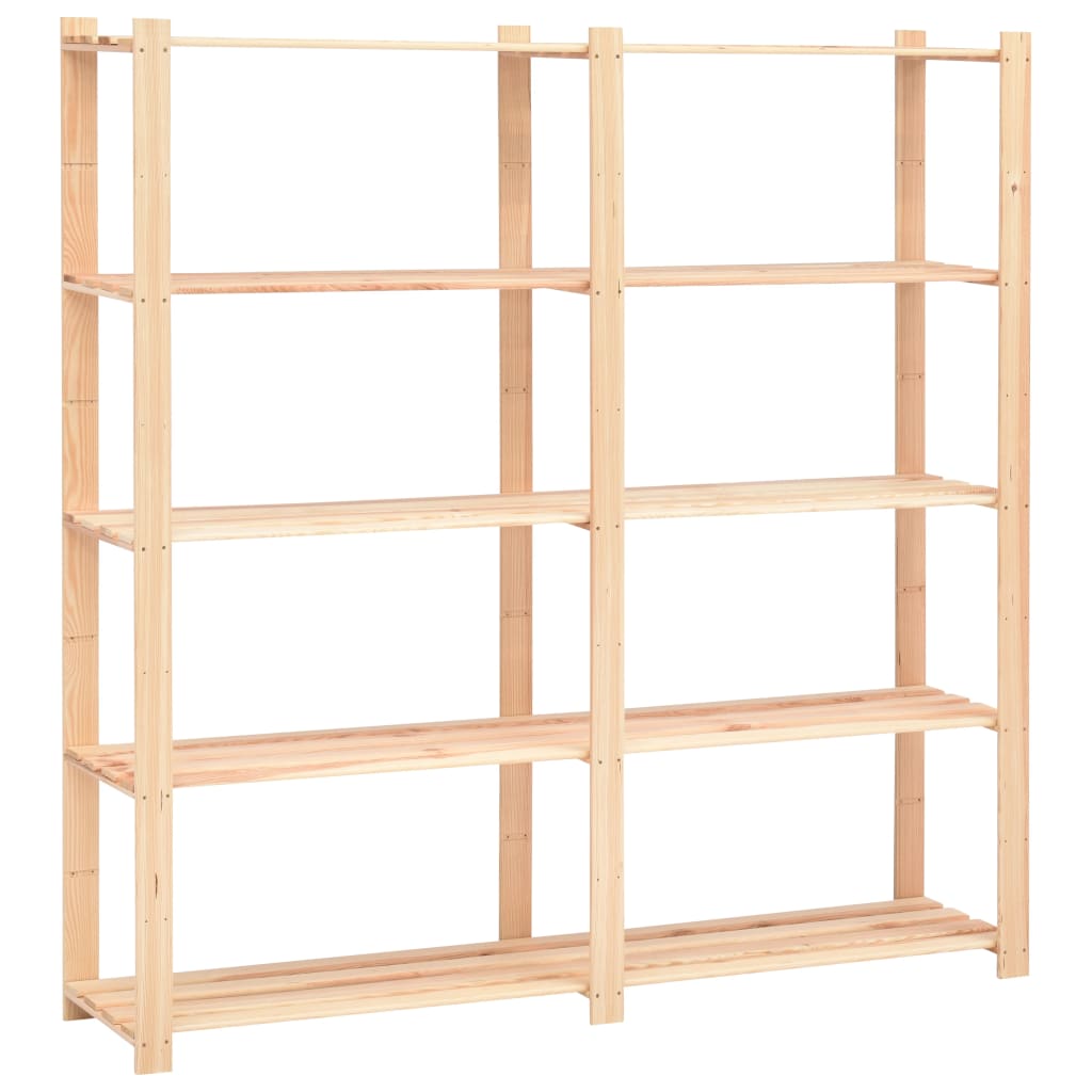 vidaXL Etajere cu 5 rafturi, 2 buc, 170x38x170 cm, lemn de pin, 500 kg vidaXL Etajere cu 5 rafturi, 2 buc, 170x38x170 cm, lemn de pin, 500 kg