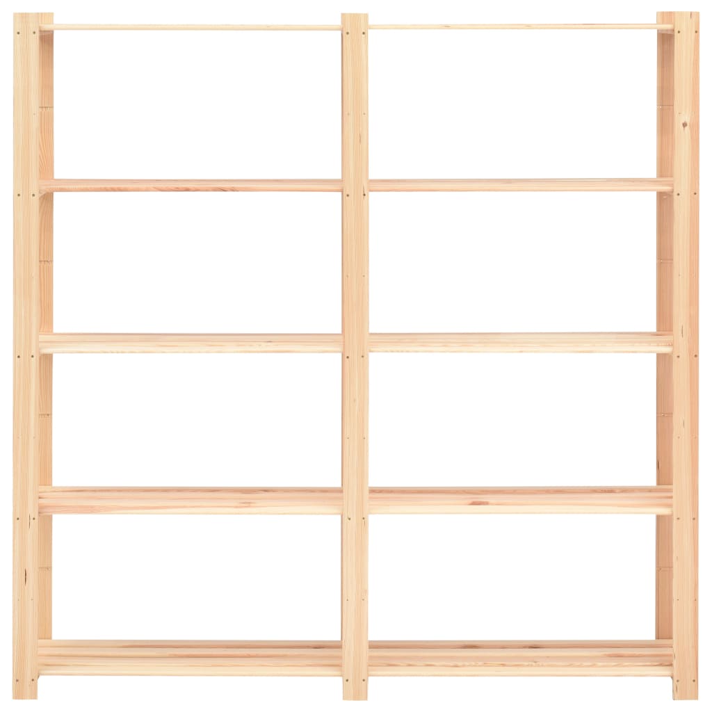 vidaXL Etajere cu 5 rafturi, 2 buc, 170x38x170 cm, lemn de pin, 500 kg vidaXL Etajere cu 5 rafturi, 2 buc, 170x38x170 cm, lemn de pin, 500 kg
