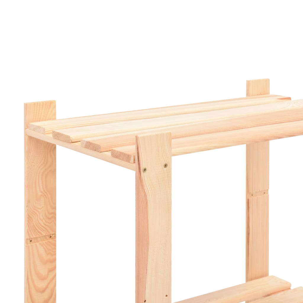 vidaXL Etajere cu 3 niveluri, 5 buc., 80x38x90 cm, pin masiv, 150 kg vidaXL Etajere cu 3 niveluri, 5 buc., 80x38x90 cm, pin masiv, 150 kg