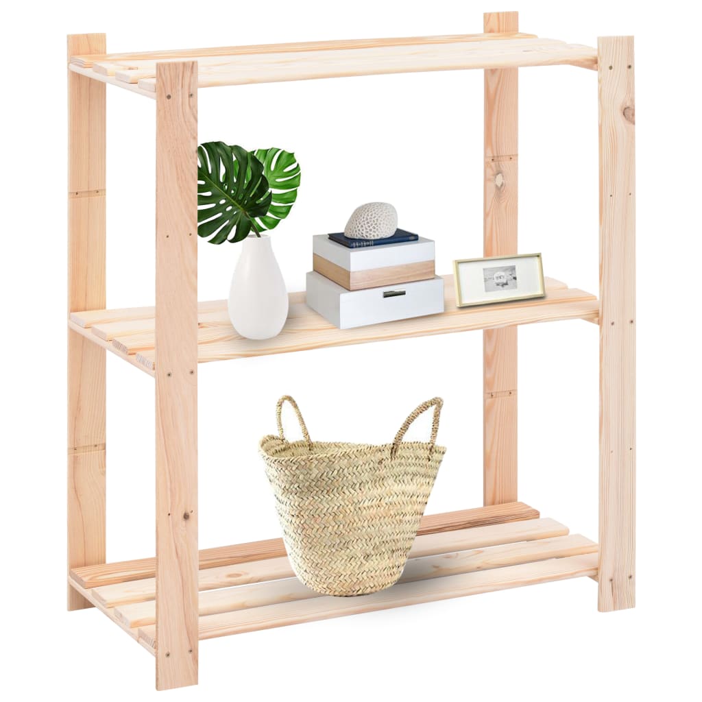vidaXL Etajere cu 3 niveluri, 10 buc., 80x38x90 cm, pin masiv, 150 kg vidaXL Etajere cu 3 niveluri, 10 buc., 80x38x90 cm, pin masiv, 150 kg