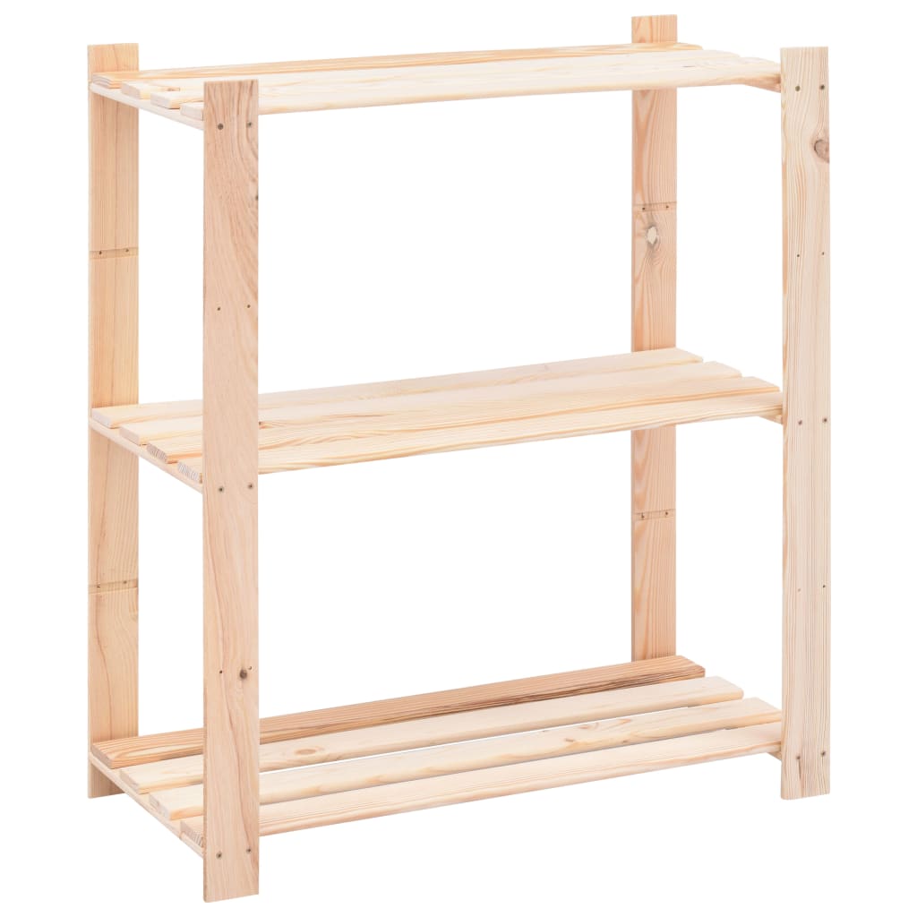 vidaXL Etajere cu 3 niveluri, 10 buc., 80x38x90 cm, pin masiv, 150 kg vidaXL Etajere cu 3 niveluri, 10 buc., 80x38x90 cm, pin masiv, 150 kg
