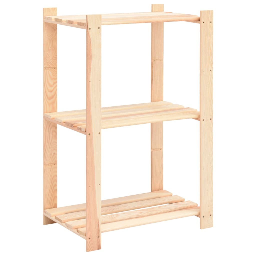 vidaXL Etajere cu 3 niveluri, 2 buc., 60x38x90 cm, pin masiv, 150 kg vidaXL Etajere cu 3 niveluri, 2 buc., 60x38x90 cm, pin masiv, 150 kg