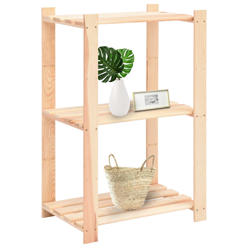 vidaXL Etajeră cu 3 niveluri, 5 buc., 60x38x90 cm, pin masiv, 150 kg vidaXL Etajeră cu 3 niveluri, 5 buc., 60x38x90 cm, pin masiv, 150 kg