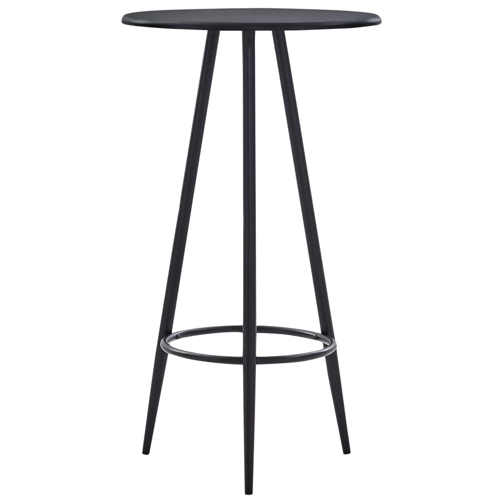 vidaXL Set mobilier de bar, 3 piese, negru, material textil