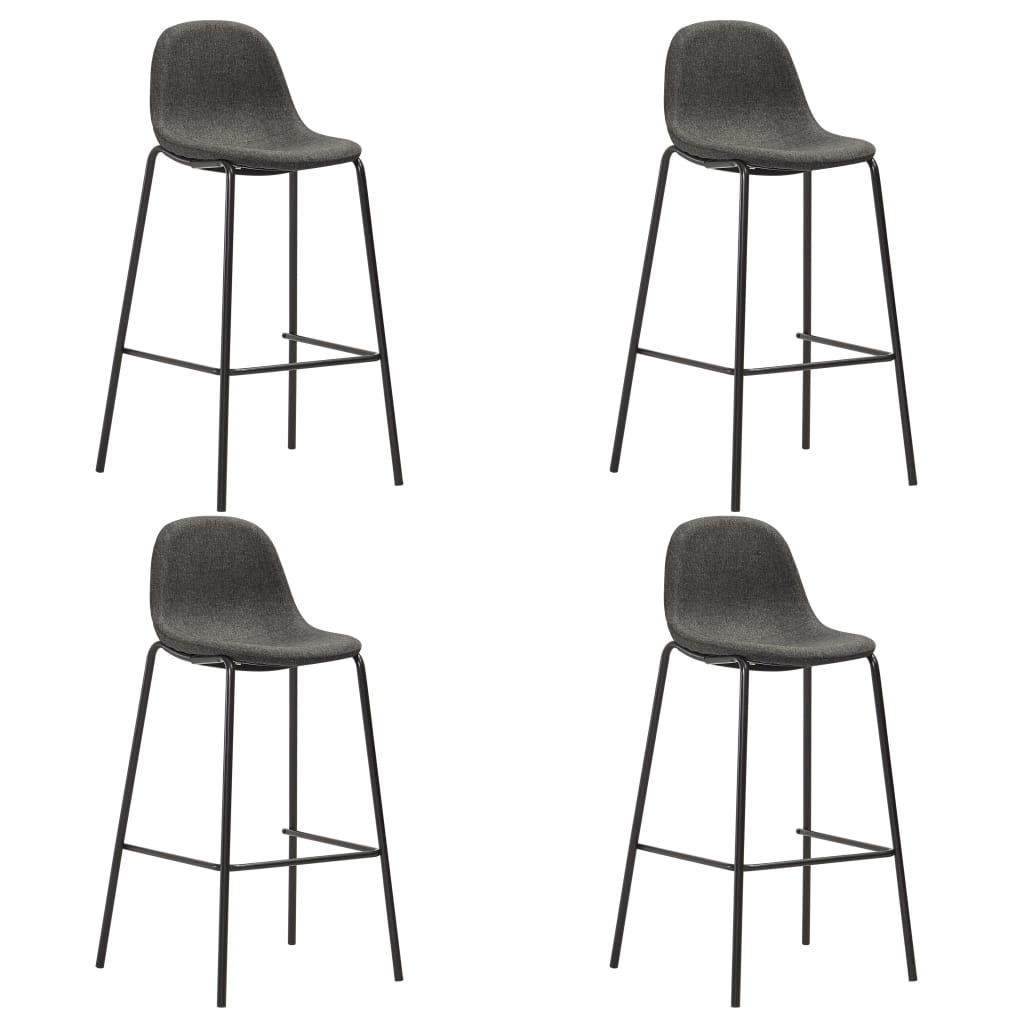 vidaXL Set mobilier de bar, 5 piese, gri închis, material textil