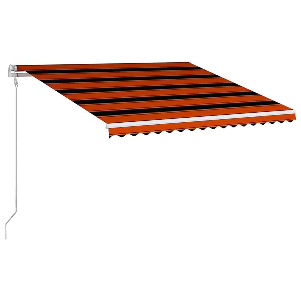 vidaXL Copertină retractabilă automat, portocaliu & maro, 400 x 300 cm