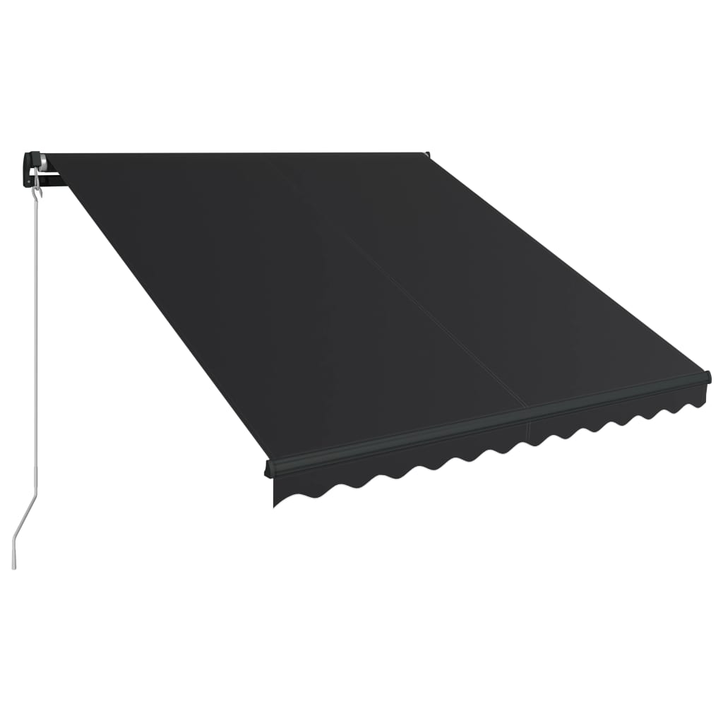 vidaXL Copertină retractabilă manual, antracit, 350 x 250 cm vidaXL Copertină retractabilă manual, antracit, 350 x 250 cm