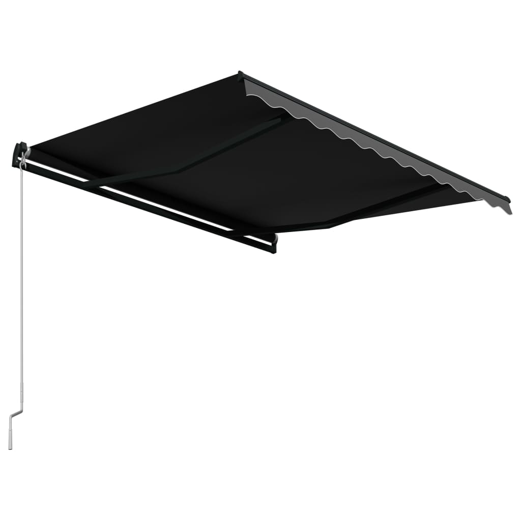 vidaXL Copertină retractabilă manual, antracit, 350 x 250 cm vidaXL Copertină retractabilă manual, antracit, 350 x 250 cm