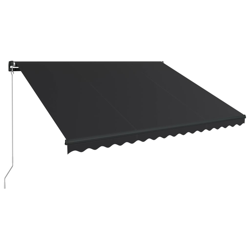 vidaXL Copertină retractabilă manual, antracit, 450 x 300 cm