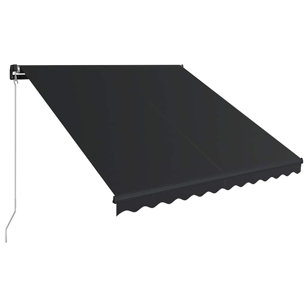 vidaXL Copertină retractabilă manual cu LED, antracit, 300 x 250 cm vidaXL Copertină retractabilă manual cu LED, antracit, 300 x 250 cm