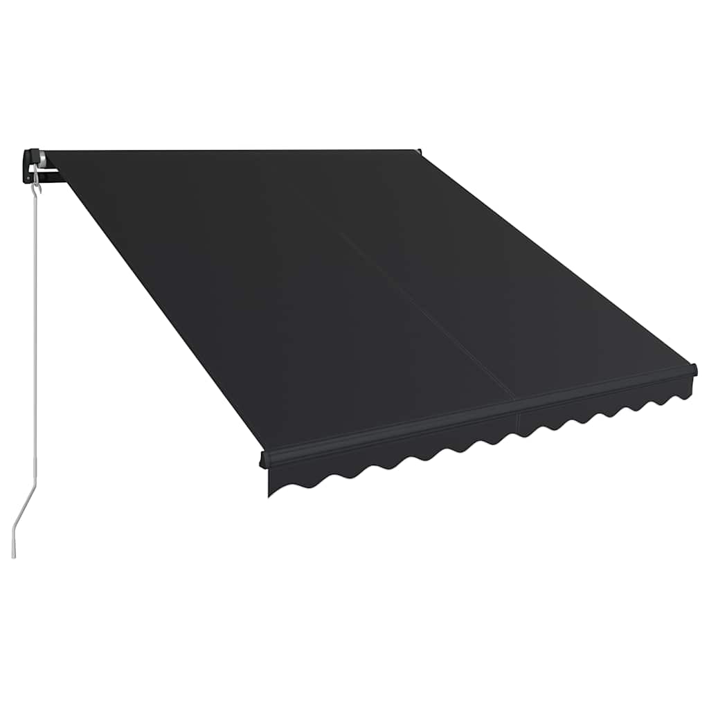 vidaXL Copertină retractabilă manual cu LED, antracit, 350 x 250 cm vidaXL Copertină retractabilă manual cu LED, antracit, 350 x 250 cm