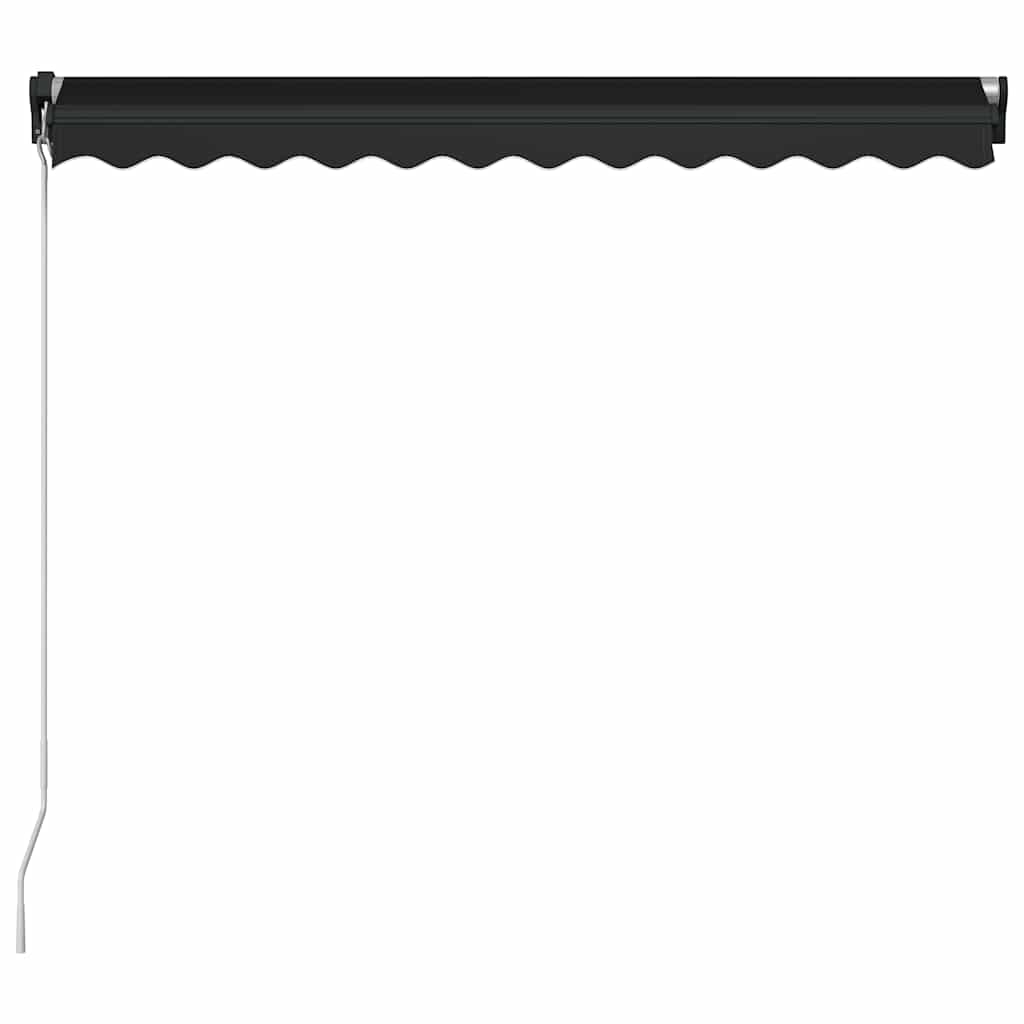 vidaXL Copertină retractabilă manual cu LED, antracit, 350 x 250 cm vidaXL Copertină retractabilă manual cu LED, antracit, 350 x 250 cm
