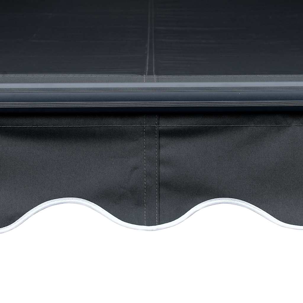 vidaXL Copertină retractabilă manual cu LED, antracit, 350 x 250 cm vidaXL Copertină retractabilă manual cu LED, antracit, 350 x 250 cm