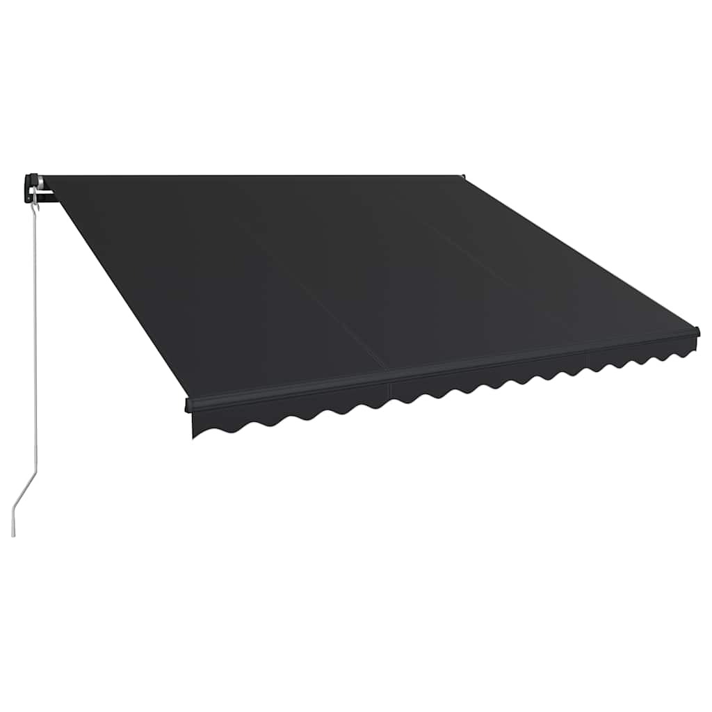 vidaXL Copertină retractabilă manual cu LED, antracit, 450 x 300 cm vidaXL Copertină retractabilă manual cu LED, antracit, 450 x 300 cm