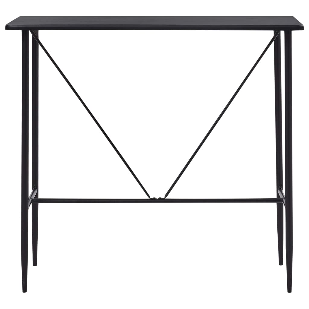 vidaXL Set mobilier de bar, 5 piese, negru, material textil