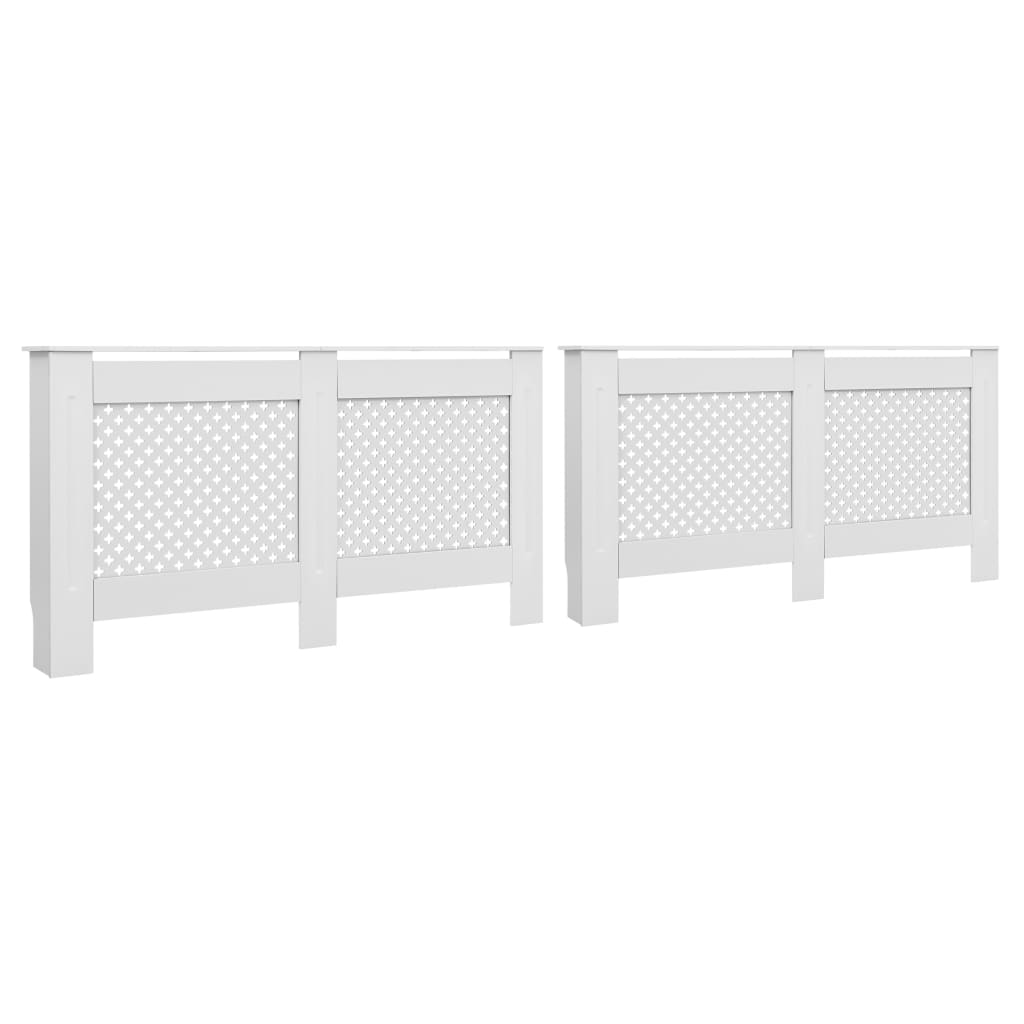 vidaXL Măști de calorifer, 2 buc., alb, 152 x 19 x 81,5 cm, MDF vidaXL Măști de calorifer, 2 buc., alb, 152 x 19 x 81,5 cm, MDF