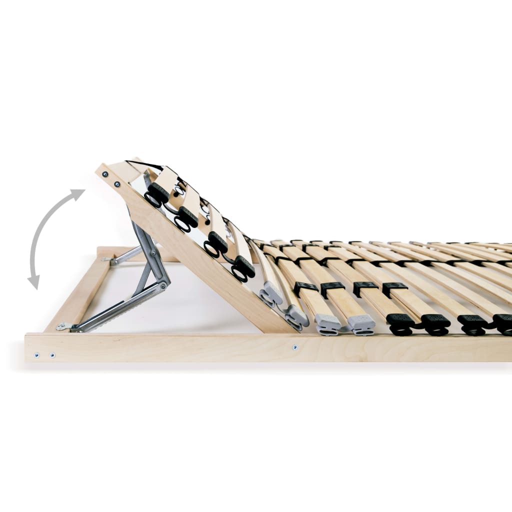 vidaXL Baze de pat cu șipci, 2 buc., 70 x 200 cm, cu 28 șipci, 7 zone