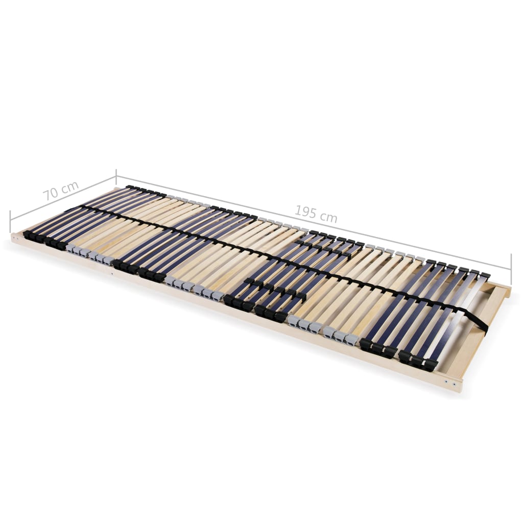 vidaXL Baze de pat cu șipci, 2 buc., 42 șipci, 7 zone, 70 x 200 cm