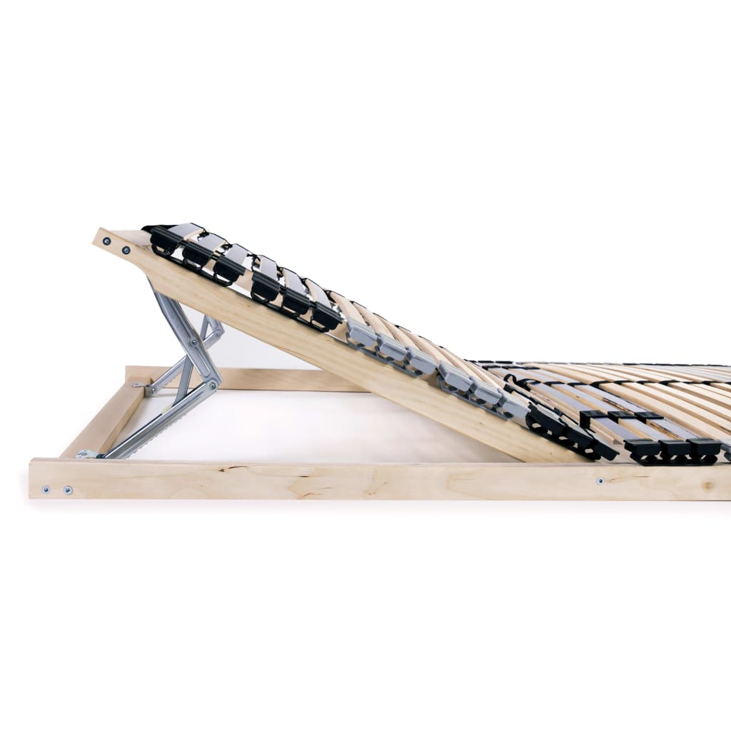 vidaXL Baze de pat cu șipci, 2 buc., 70 x 200 cm, cu 42 șipci, 7 zone