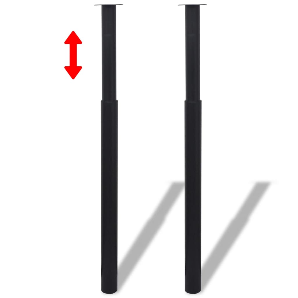 vidaXL Picioare de masă telescopice, 4 buc., negru, 710 mm-1100 mm