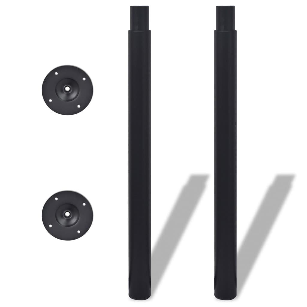 vidaXL Picioare de masă telescopice, 4 buc., negru, 710 mm-1100 mm